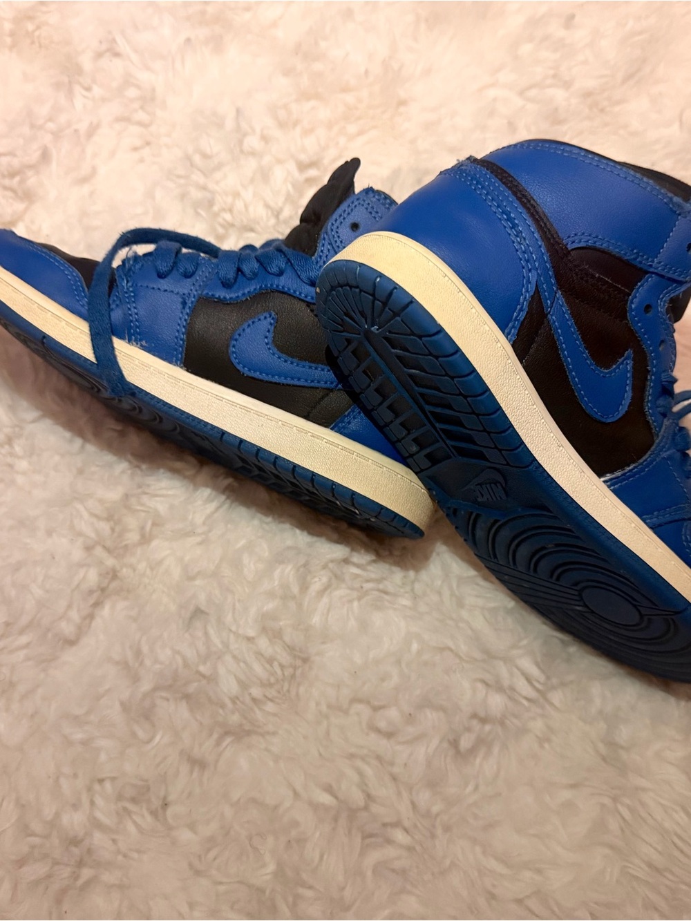 Nike Men’s High-Top Sneakers — Black & Royal Blue